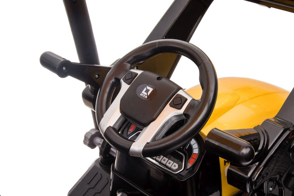 Battery-operated tractor with trailer Hercules Yellow 24V – view 2