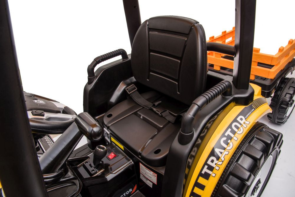 Battery-operated tractor with trailer Hercules Yellow 24V – view 9