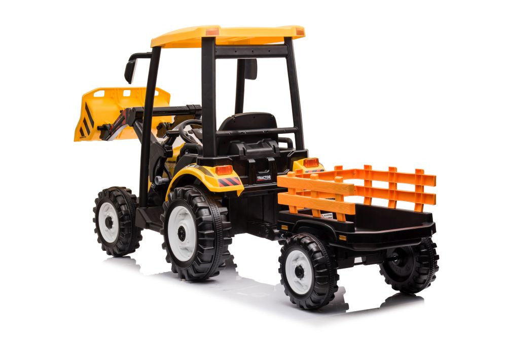 Battery-operated tractor with trailer Hercules Yellow 24V – view 4