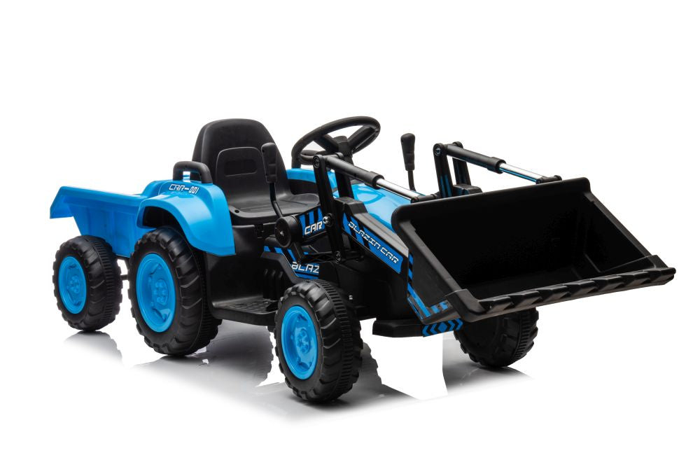 Traktor Na Akumulator Z Łyżką BW-X002A Niebieski – Electric Ride-On
