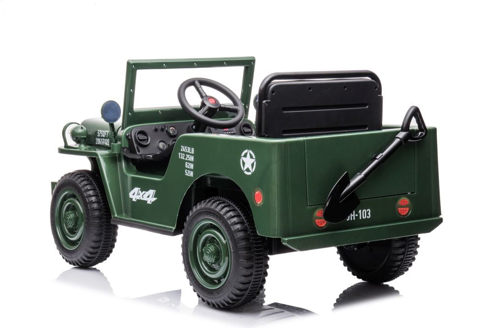 Battery Car JH-103 Army Green 4x4 – view 5