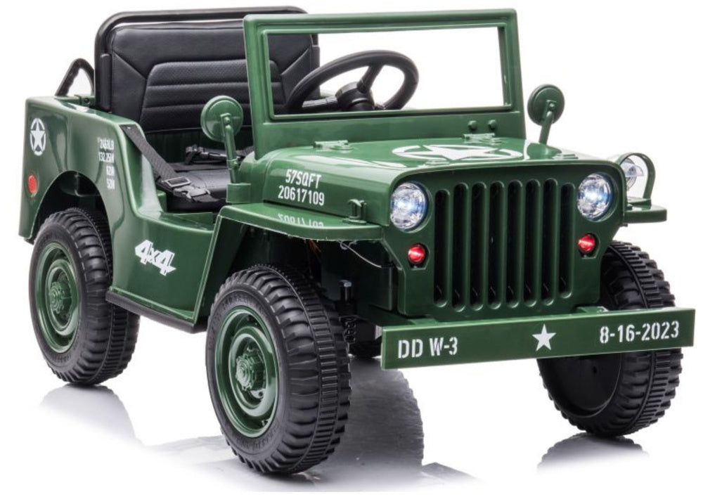 Battery Car JH-103 Army Green 4x4 – Electric Ride-On