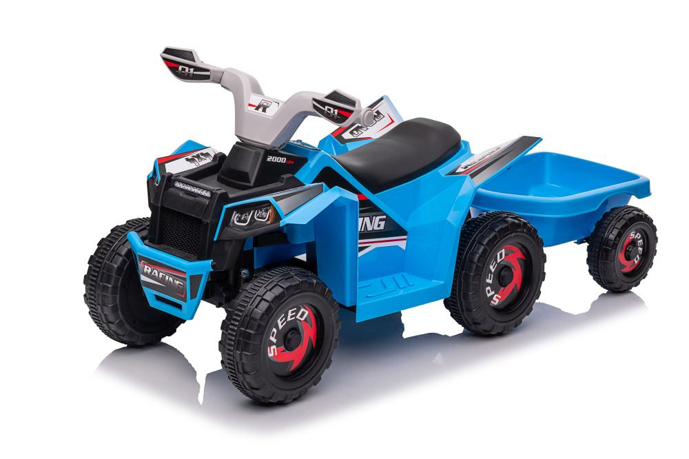 XMX630T Blue Battery Quad Bike With Trailer – view 2