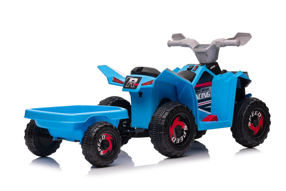 XMX630T Blue Battery Quad Bike With Trailer – view 4