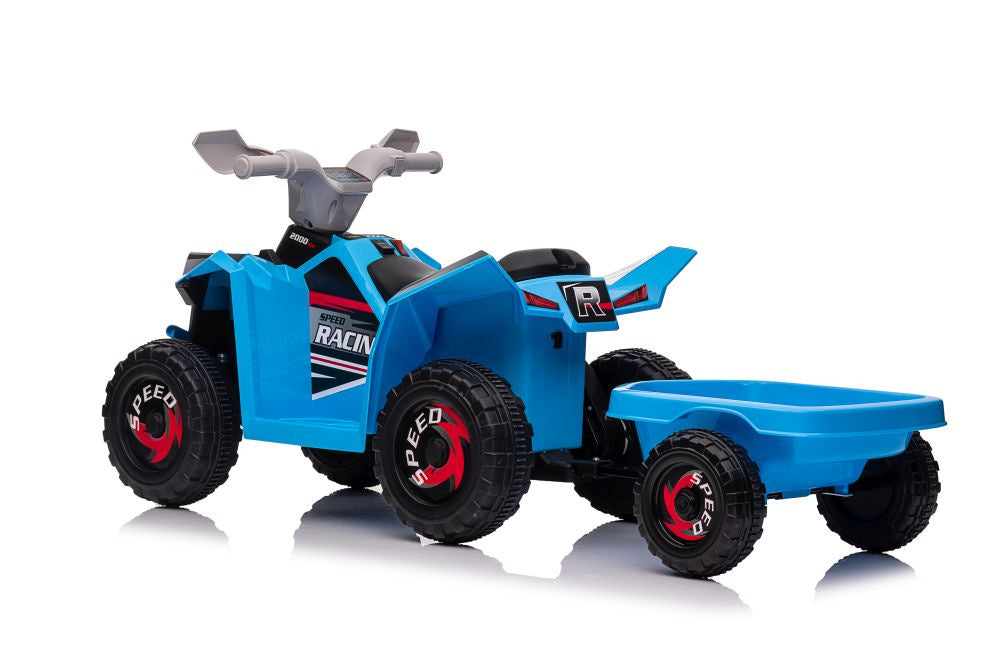 XMX630T Blue Battery Quad Bike With Trailer – view 6