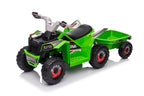 XMX630T Green Battery Quad Bike With Trailer – view 3
