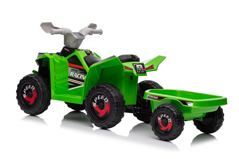 XMX630T Green Battery Quad Bike With Trailer – view 6