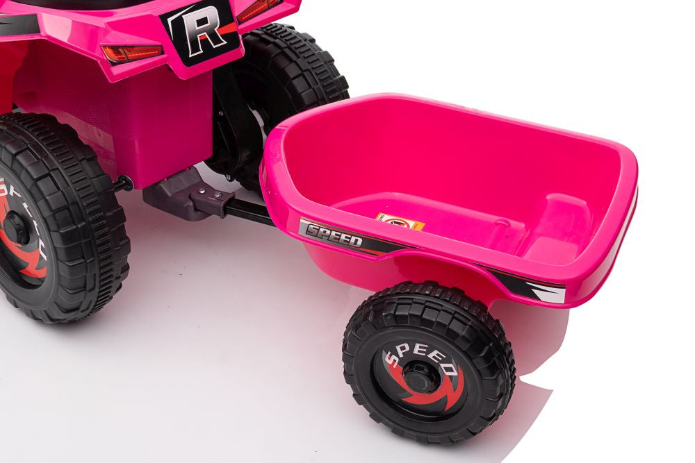 XMX630T Pink Battery Quad Bike With Trailer – view 5