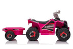 XMX630T Pink Battery Quad Bike With Trailer – view 2