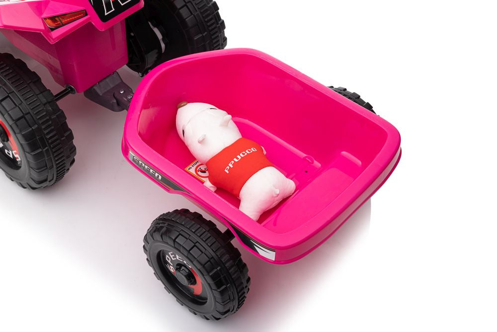 XMX630T Pink Battery Quad Bike With Trailer – view 7