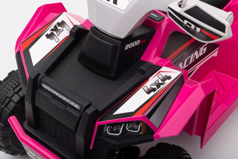 XMX630T Pink Battery Quad Bike With Trailer – view 12
