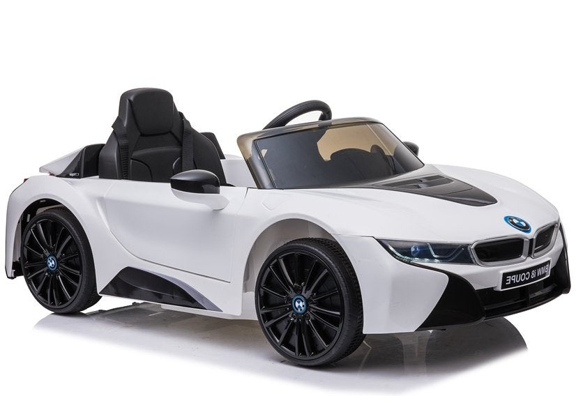 Battery-powered car BMW I8 Coupe White – Electric Ride-On