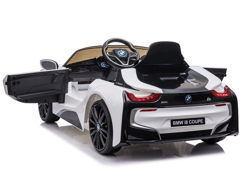 Battery-powered car BMW I8 Coupe White – view 7