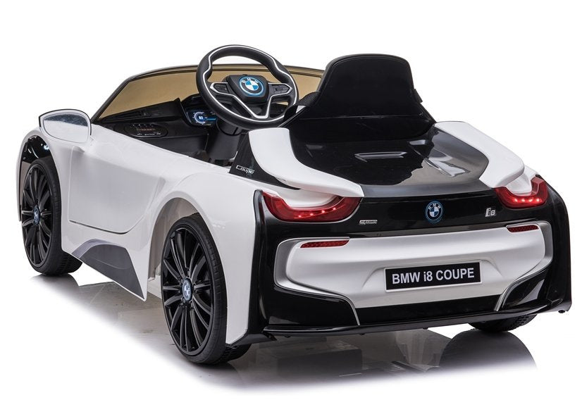 Battery-powered car BMW I8 Coupe White – view 5