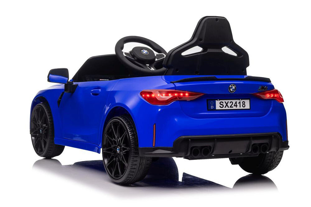 BMW M4 Battery Car Painted Blue – view 2