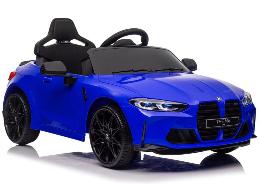 BMW M4 Battery Car Painted Blue – Electric Ride-On