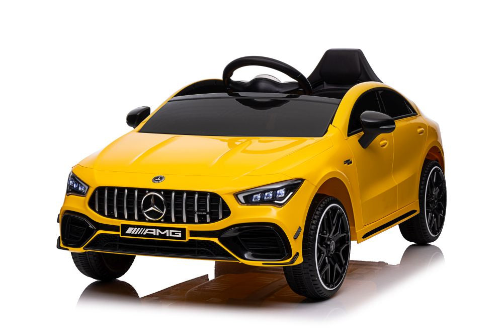 Battery-powered car Mercedes CLA 45s AMG Yellow 4x4 – view 2
