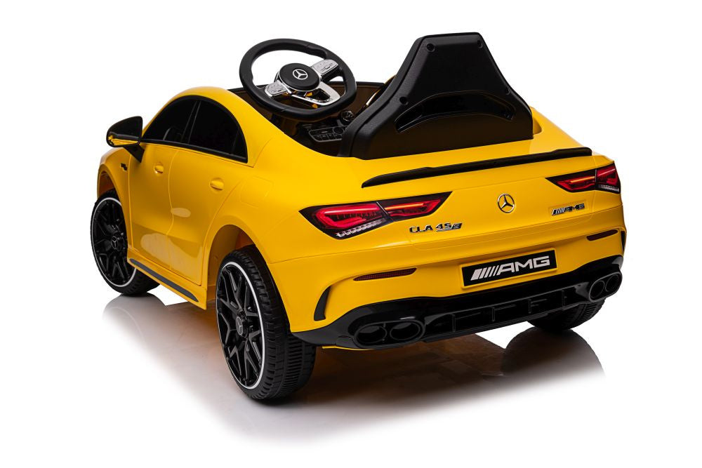 Battery-powered car Mercedes CLA 45s AMG Yellow 4x4 – view 11