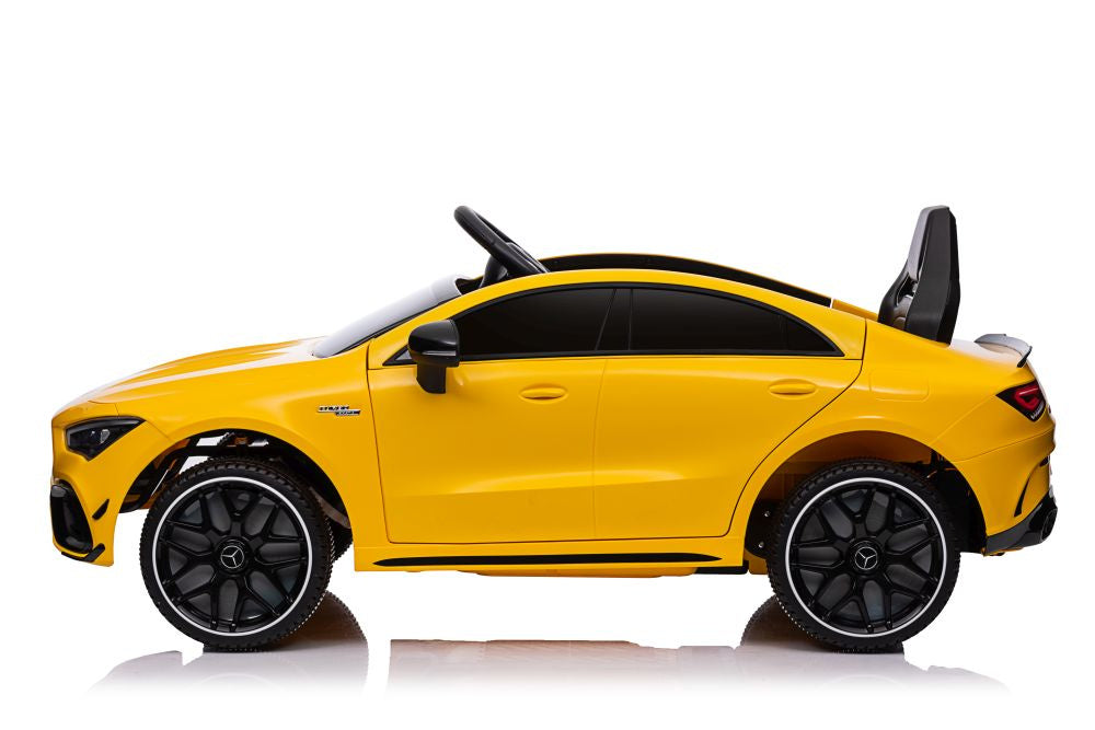 Battery-powered car Mercedes CLA 45s AMG Yellow 4x4 – view 3