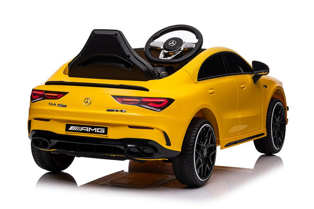 Battery-powered car Mercedes CLA 45s AMG Yellow 4x4 – view 5
