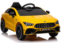 Battery-powered car Mercedes CLA 45s AMG Yellow 4x4 – Electric Ride-On