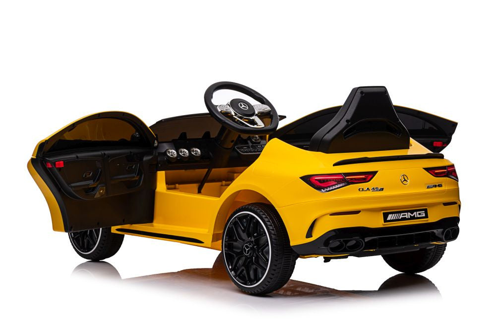 Battery-powered car Mercedes CLA 45s AMG Yellow 4x4 – view 9