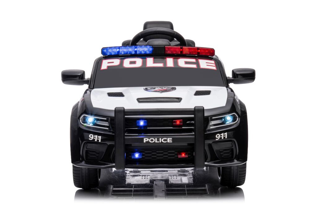 Battery-powered car Dodge Charger Police White and Black – view 2