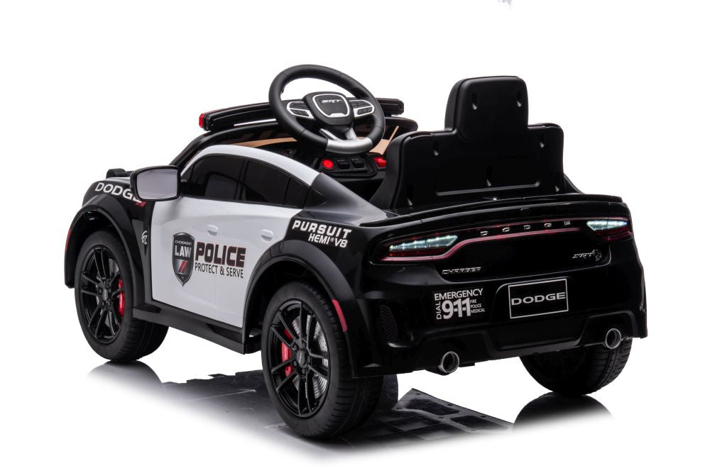 Battery-powered car Dodge Charger Police White and Black – view 10