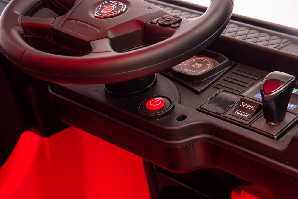 Battery-powered car Scania 500R HL698 Red 4x4 – view 13