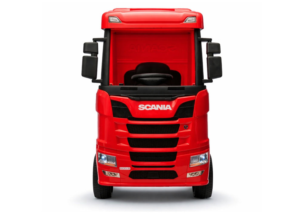 Battery-powered car Scania 500R HL698 Red 4x4 – view 3