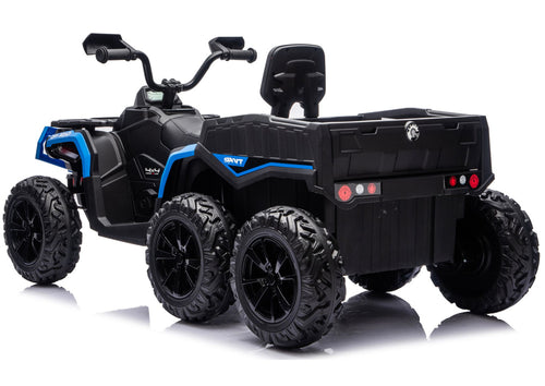 Battery-Operated Quad ATV 6 Wheels With Trailer JC606 24V 4x4 Blue – view 2