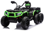 Battery-Operated Quad ATV 6 Wheels With Trailer JC606 24V 4x4 Green – view 2