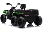 Battery-Operated Quad ATV 6 Wheels With Trailer JC606 24V 4x4 Green – view 3