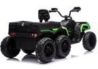 Battery-Operated Quad ATV 6 Wheels With Trailer JC606 24V 4x4 Green – view 4