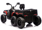 Battery-Operated Quad ATV 6 Wheels With Trailer JC606 24V 4x4 Red – view 3