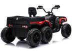 Battery-Operated Quad ATV 6 Wheels With Trailer JC606 24V 4x4 Red – view 4