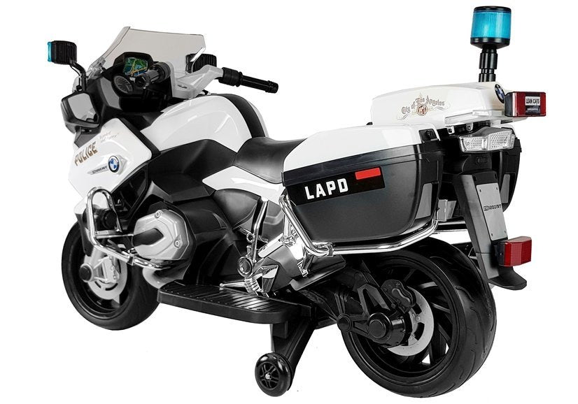 BMW Police Motorcycle White - Electric Ride On Motorbike – view 3