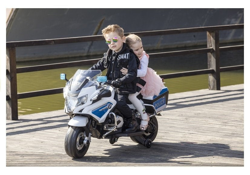 BMW Police Motorcycle White - Electric Ride On Motorbike – view 7