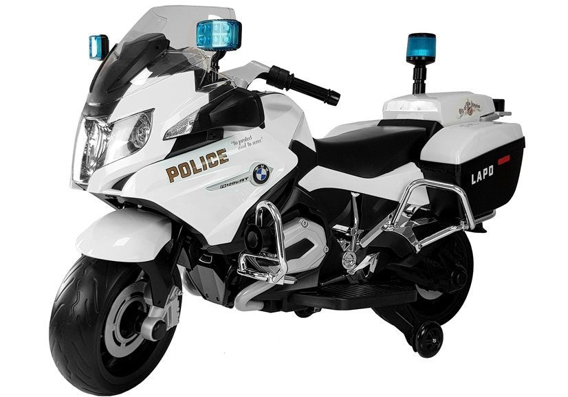 BMW Police Motorcycle White - Electric Ride On Motorbike – view 2