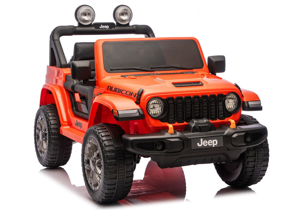 Jeep Rubicon 4x4 Battery-Powered Vehicle DK-JWR556 4x200W 24V Orange – Electric Ride-On