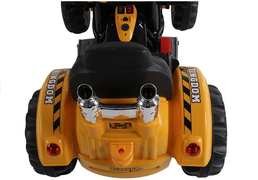 Electric Ride On Tractor with Bucket Excavator Orange – view 4