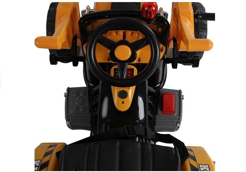 Electric Ride On Tractor with Bucket Excavator Orange – view 5