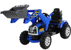 Electric Ride On Tractor with Bucket Excavator Blue – view 2