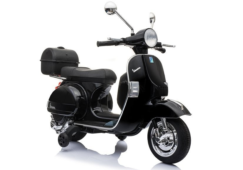 Vespa Scooter Electric Ride On Motorcycle - Black – Electric Ride-On