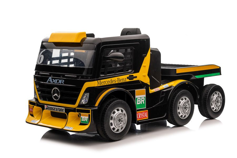 Battery Car Mercedes XMX622B Semi-trailer Yellow LCD – view 3