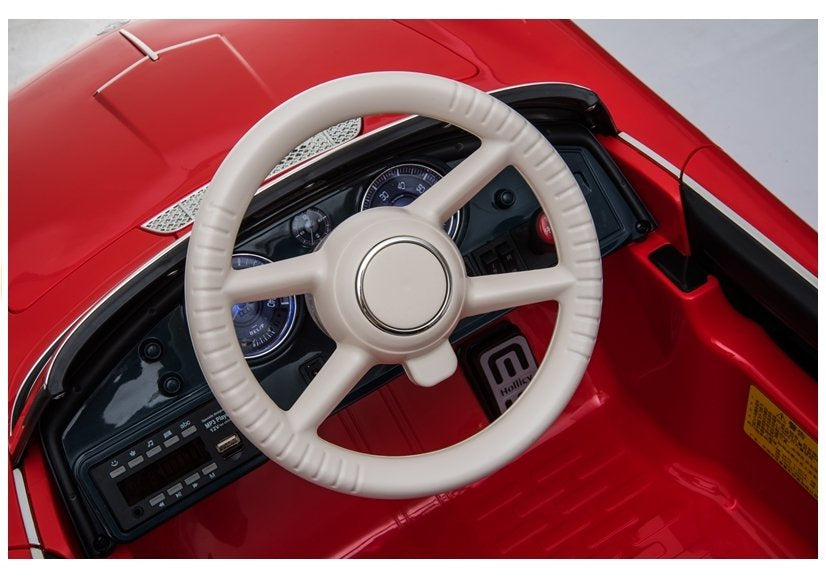 Electric Ride-On Car BMW Retro Red Painted – view 16