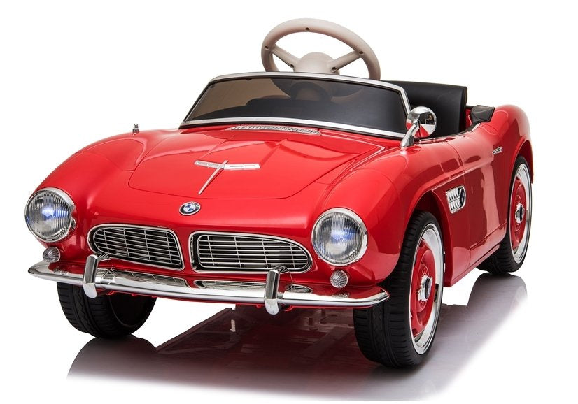 Electric Ride-On Car BMW Retro Red Painted – view 3