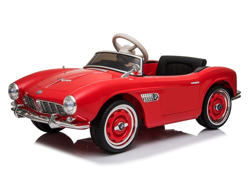 Electric Ride-On Car BMW Retro Red Painted – view 4