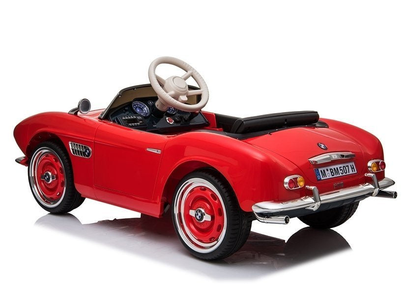 Electric Ride-On Car BMW Retro Red Painted – view 6