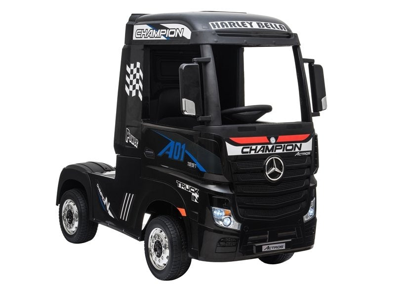 Electric Ride-On Car Mercedes Actros Black Painted MP4 – view 7
